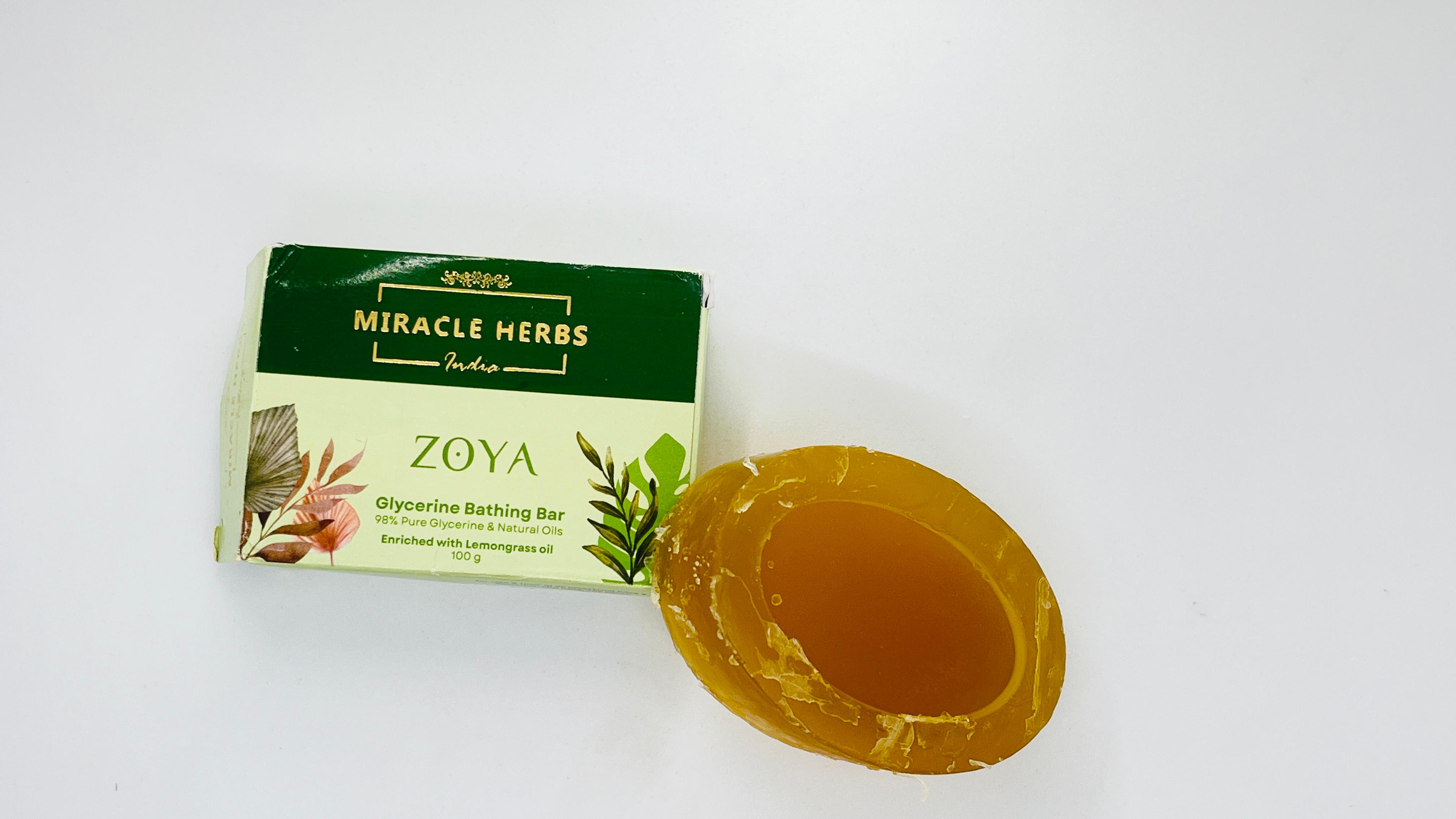 Miracle Herbs ZOYA Lemongrass Glycerine Bathing Bar